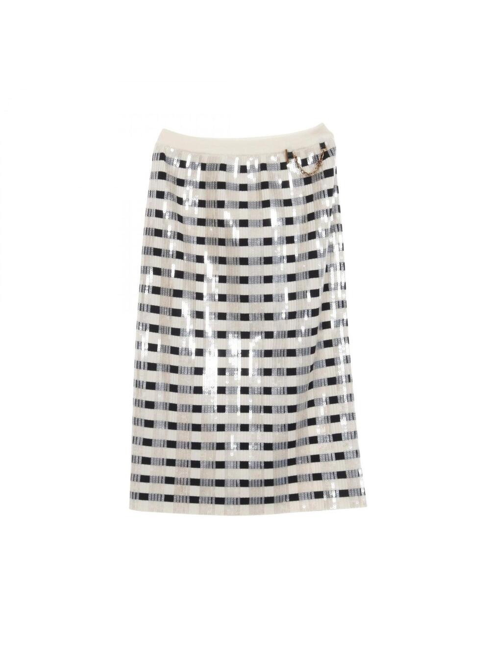 Louis Vuitton Striped Sequin Knit Skirt #372922L60B